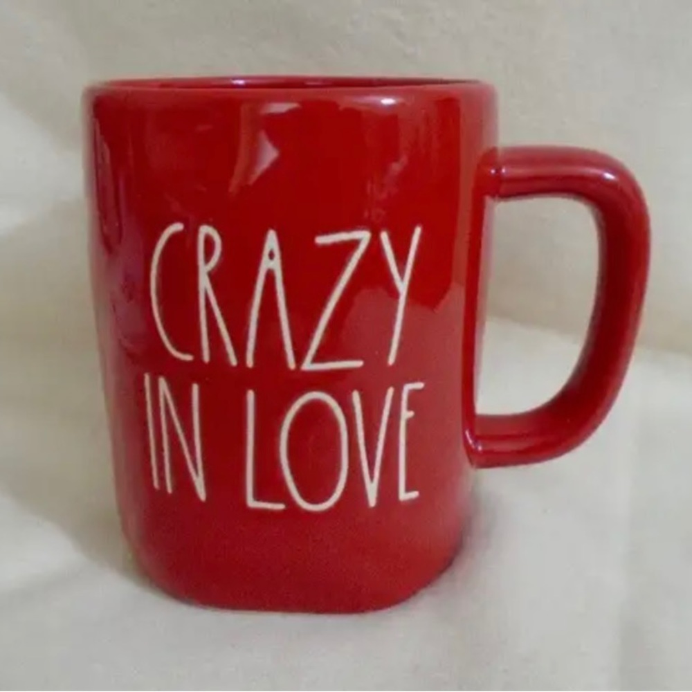 Rae Dunn CRAZY IN LOVE Red Mug NEW